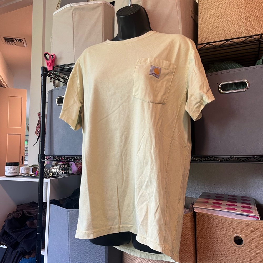 Carhartt Short-Sleeve Pocket T-Shirt in Pale Yellow
